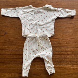 Quincy Mae peach outfit 3-6m